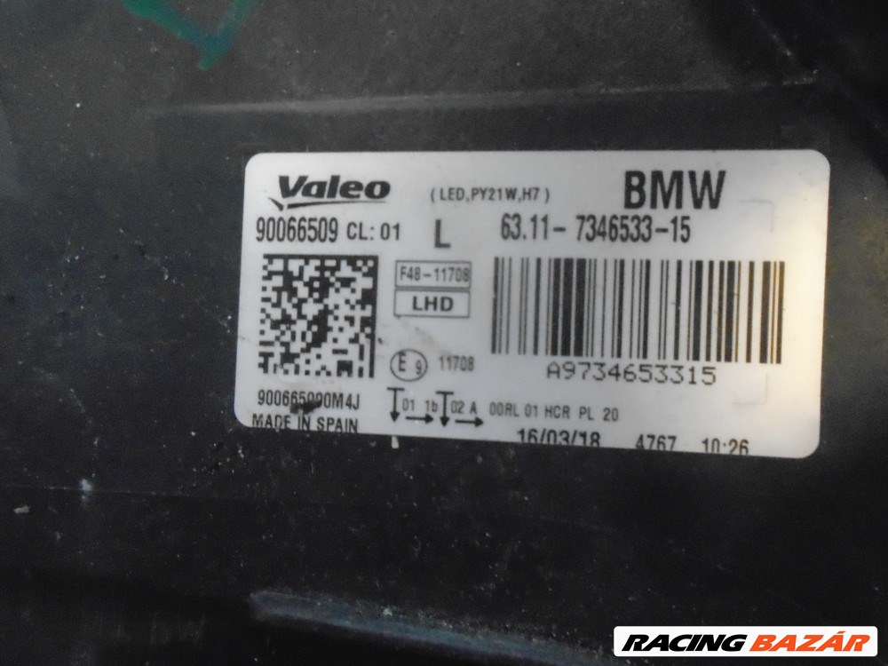 ÁR / DB [GYÁRI BONTOTT] BMW - LED FÉNYSZÓRÓ | BAL, JOBB OLDALI | F48 H7 / X1 | 5. kép